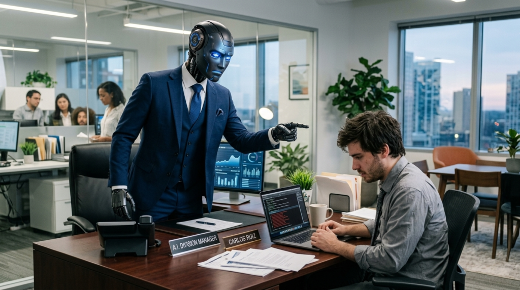 robot humano oficina